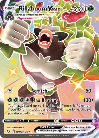 Rillaboom VMAX, Shining Fates: Shiny Vault SV106/SV122