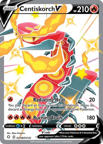 Centiskorch V, Shining Fates: Shiny Vault SV108/SV122