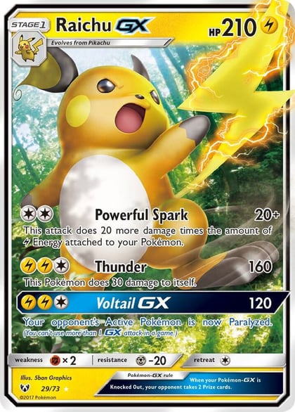Raichu GX, Shining Legends 29/73