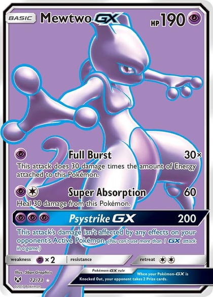 Mewtwo GX (Full Art), Shining Legends 72/73