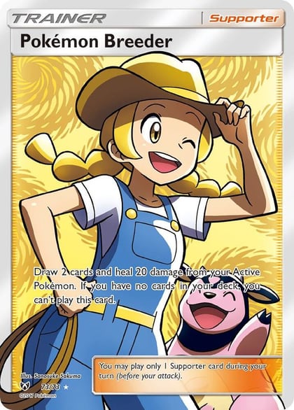Pokemon Breeder (Full Art), Shining Legends 73/73
