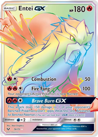 Entei GX (Secret), Shining Legends 74/73
