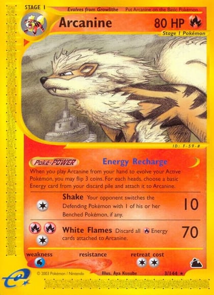 Arcanine (3), Skyridge 003/144