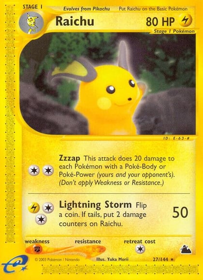 Raichu (27), Skyridge 027/144