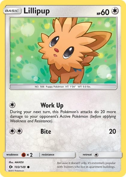 Lillipup, SM Base Set 103/149