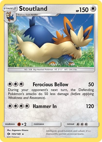 Stoutland, SM Base Set 105/149
