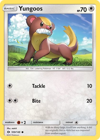 Yungoos, SM Base Set 109/149
