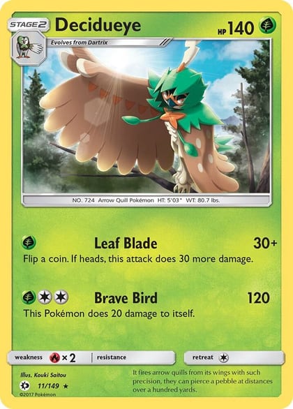 Decidueye, SM Base Set 11/149