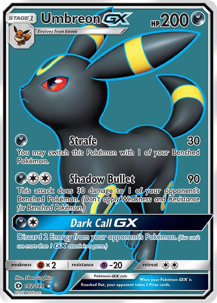Umbreon GX (Full Art), SM Base Set 142/149