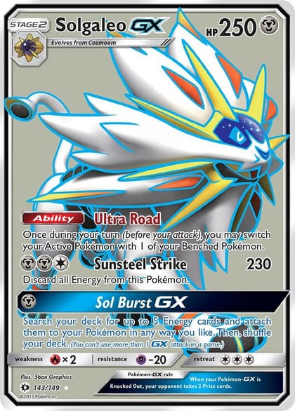 Solgaleo GX (Full Art), SM Base Set 143/149