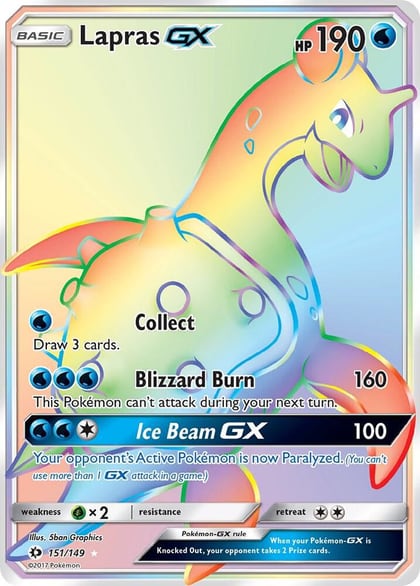 Lapras GX (Secret), SM Base Set 151/149