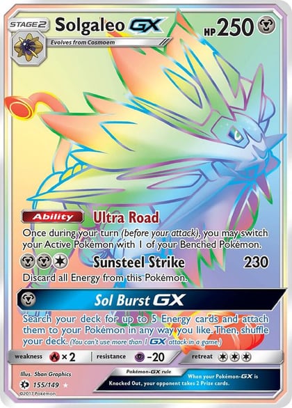 Solgaleo GX (Secret), SM Base Set 155/149