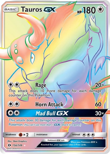 Tauros GX (Secret), SM Base Set 156/149