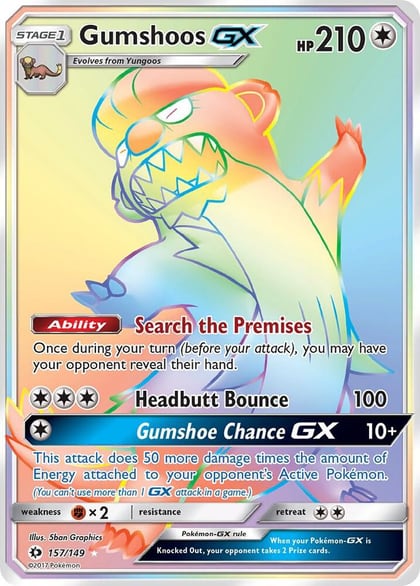 Gumshoos GX (Secret), SM Base Set 157/149