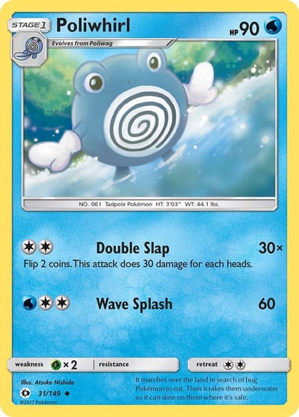 Poliwhirl, SM Base Set 31/149