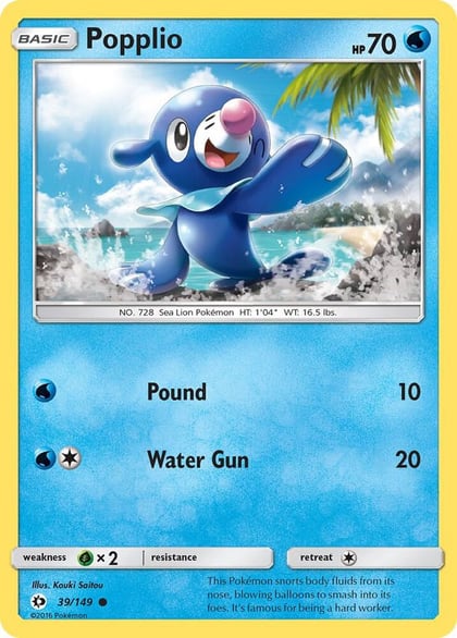 Popplio, SM Base Set 39/149