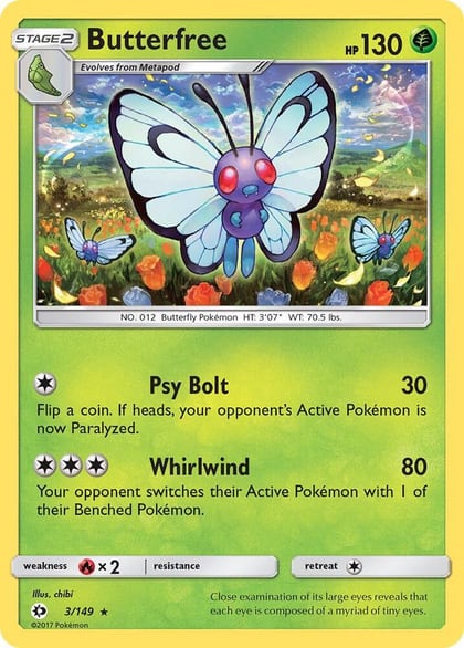 Butterfree, SM Base Set 3/149