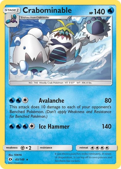 Crabominable, SM Base Set 43/149