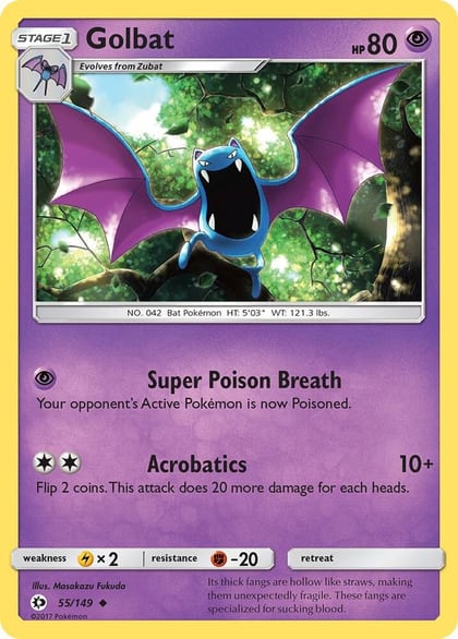 Golbat, SM Base Set 55/149