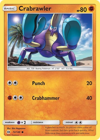 Crabrawler, SM Base Set 72/149
