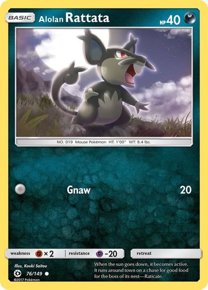 Alolan Rattata, SM Base Set 76/149
