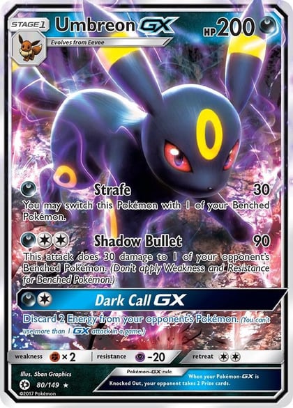 Umbreon GX, SM Base Set 80/149