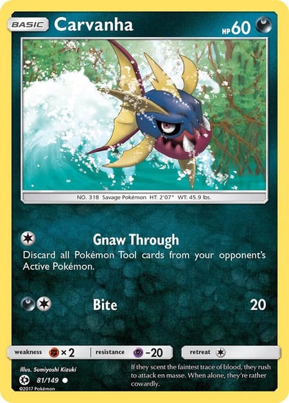 Carvanha, SM Base Set 81/149
