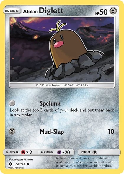 Alolan Diglett, SM Base Set 86/149
