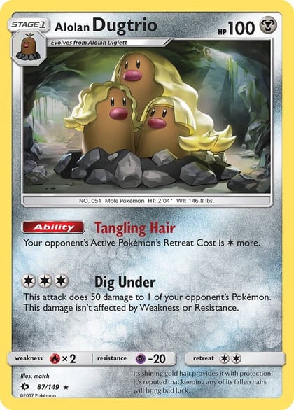 Alolan Dugtrio, SM Base Set 87/149