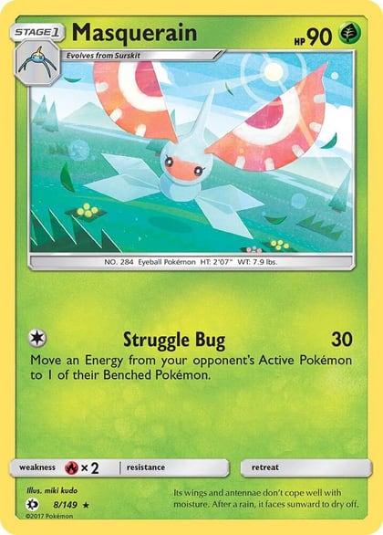 Masquerain, SM Base Set 8/149
