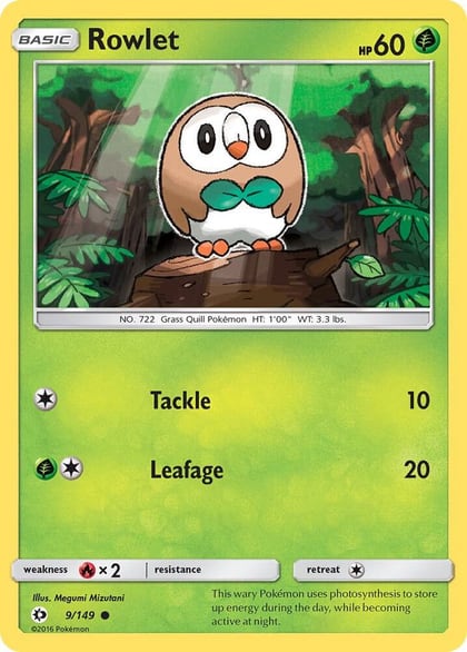 Rowlet, SM Base Set 9/149