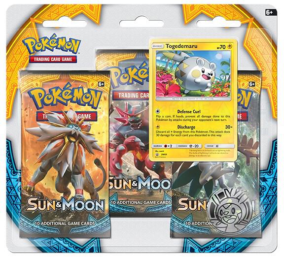 Sun & Moon Base Set 3 Pack Blister [Togedemaru], SM Base Set P126052