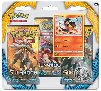 Sun & Moon Base Set 3 Pack Blister [Litten], SM Base Set P126054