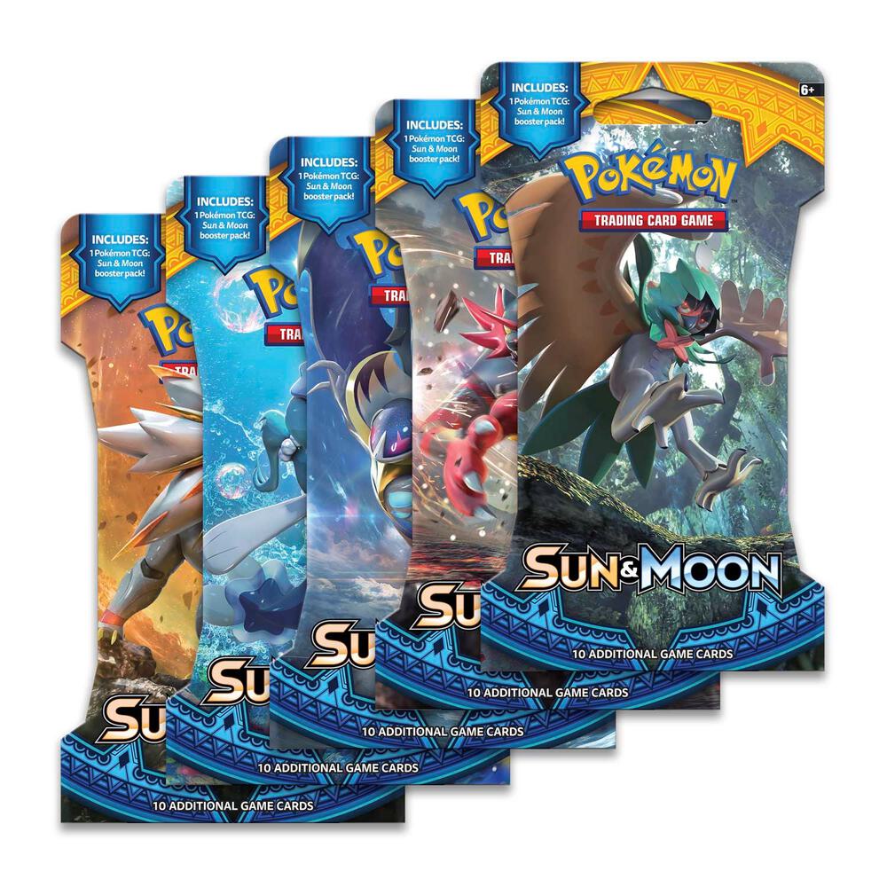 Sun & Moon Sleeved Booster Pack Art Bundle [Set of 5], SM Base Set P276574