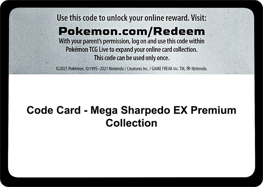 Code Card - Mega Sharpedo EX Premium Collection, SM Base Set P278680