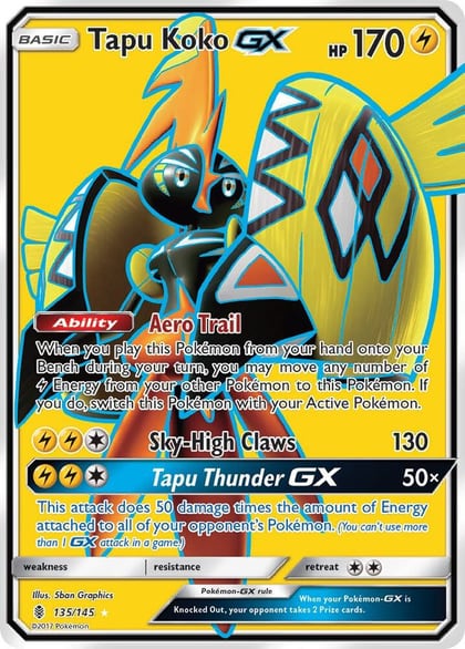 Tapu Koko GX (Full Art), SM - Guardians Rising 135/145