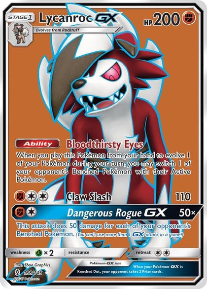 Lycanroc GX (Full Art), SM - Guardians Rising 138/145