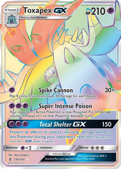 Toxapex GX (Secret), SM - Guardians Rising 154/145