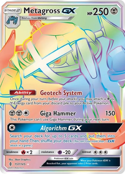 Metagross GX (Secret), SM - Guardians Rising 157/145