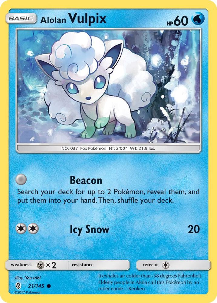 Alolan Vulpix, SM - Guardians Rising 21/145