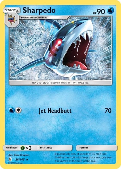 Sharpedo, SM - Guardians Rising 28/145