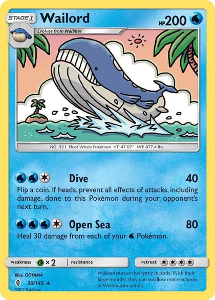 Wailord, SM - Guardians Rising 30/145
