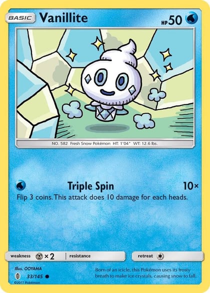 Vanillite, SM - Guardians Rising 33/145