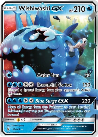 Wishiwashi GX, SM - Guardians Rising 38/145