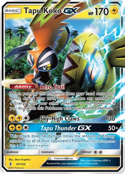 Tapu Koko GX, SM - Guardians Rising 47/145
