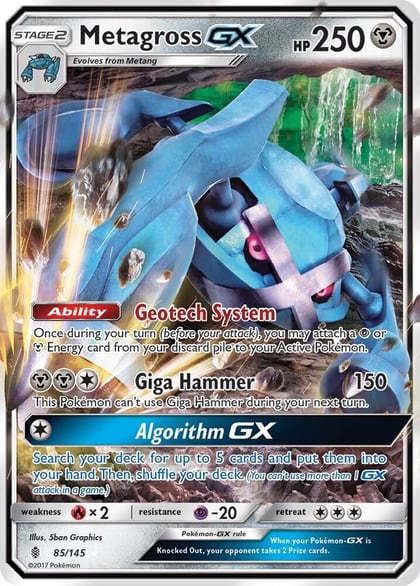 Metagross GX, SM - Guardians Rising 85/145
