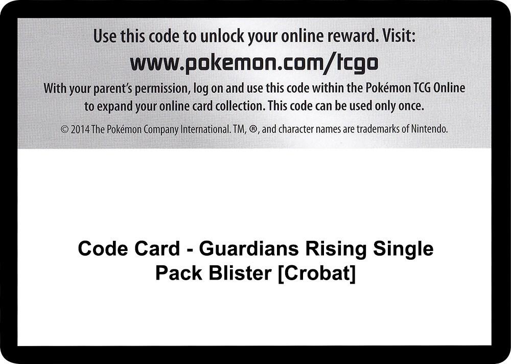 Code Card - Guardians Rising Single Pack Blister [Crobat], SM - Guardians Rising P266485