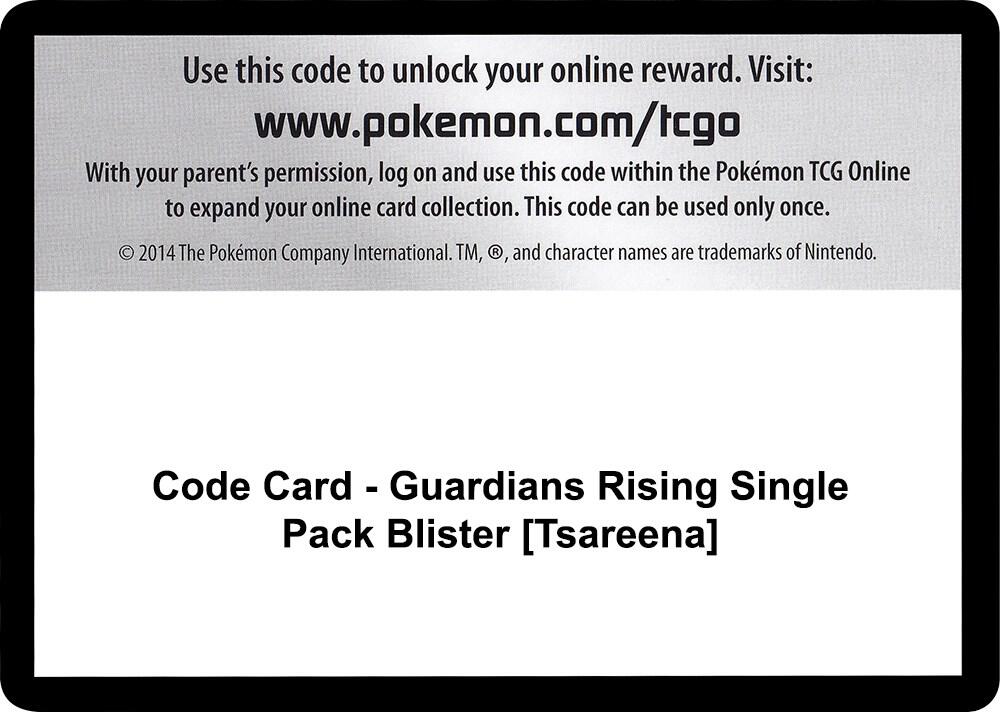 Code Card - Guardians Rising Single Pack Blister [Tsareena], SM - Guardians Rising P266487