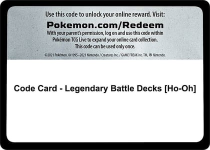 Code Card - Legendary Battle Decks [Ho-Oh], SM - Guardians Rising P270856