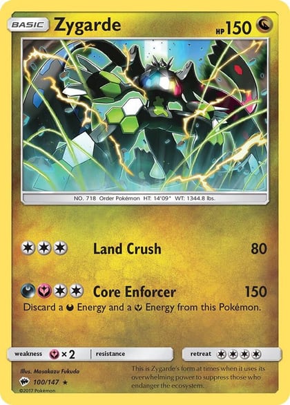 Zygarde, SM - Burning Shadows 100/147